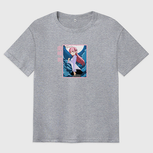 Мужская футболка оверсайз Цукаса и луна Унеси меня на Луну / Меланж – фото 1