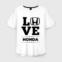Футболка оверсайз мужская Honda Love Classic, цвет: белый