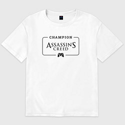 Мужская футболка оверсайз Assassins Creed Gaming Champion: рамка с лого и дж