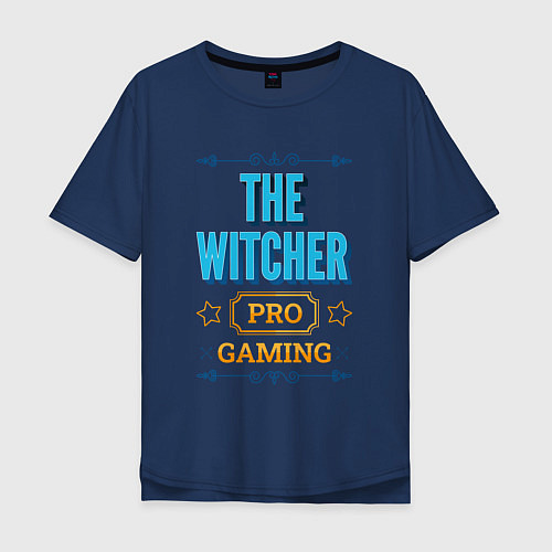 Мужская футболка оверсайз Игра The Witcher PRO Gaming / Тёмно-синий – фото 1