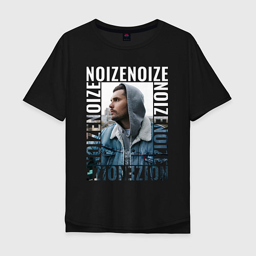 Мужская футболка оверсайз Noize MC Портрет / Черный – фото 1