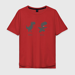 Мужская футболка оверсайз Google Dinosaur оставайся на связи