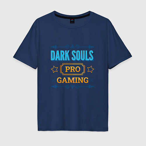 Мужская футболка оверсайз Игра Dark Souls PRO Gaming / Тёмно-синий – фото 1