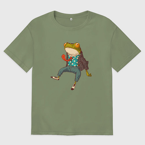 Мужская футболка оверсайз Папа идет домой / Авокадо – фото 1