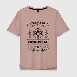 Футболка оверсайз мужская Borussia: Football Club Number 1 Legendary, цвет: пыльно-розовый