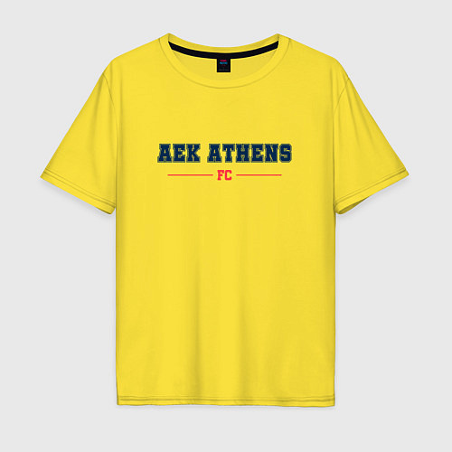 Мужская футболка оверсайз AEK Athens FC Classic / Желтый – фото 1