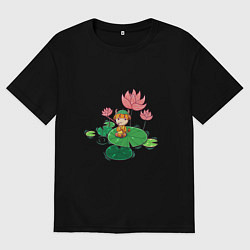 Мужская футболка оверсайз Бык рыбачок