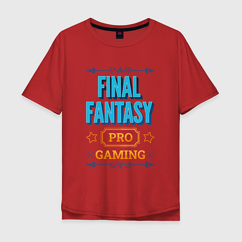 Мужская футболка оверсайз Игра Final Fantasy PRO Gaming / Красный – фото 1