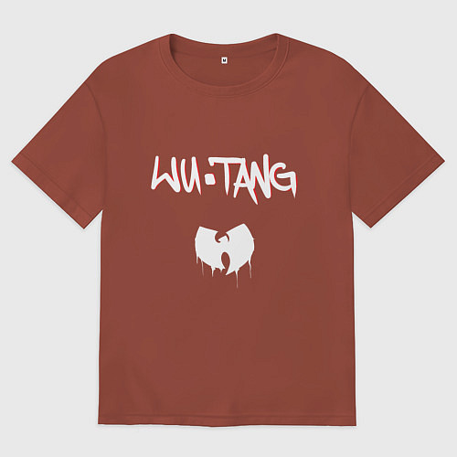 Мужская футболка оверсайз Ву-Тэнг Клэн / Кирпичный – фото 1