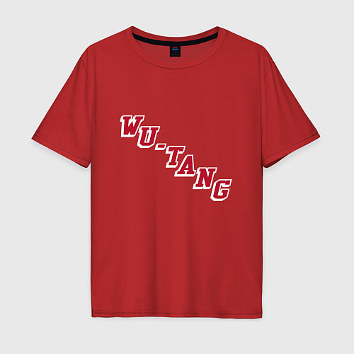 Мужская футболка оверсайз Wu-Tang Man / Красный – фото 1