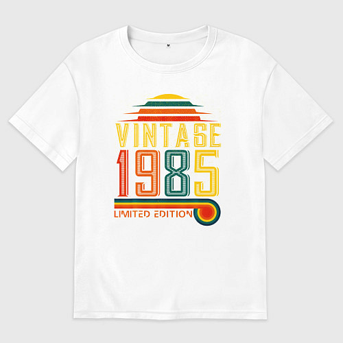 Мужская футболка оверсайз Ограниченное винтажное издание 1985 года / Белый – фото 1