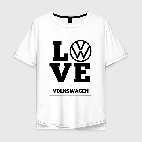 Мужская футболка оверсайз Volkswagen Love Classic / Белый – фото 1