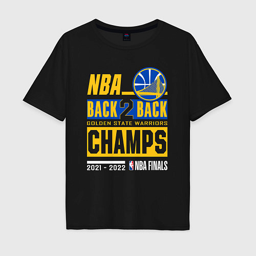 Мужская футболка оверсайз GOLDEN STATE WARRIORS NBA CHAMPION / Черный – фото 1