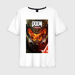 Мужская футболка оверсайз Doom eternal - poster