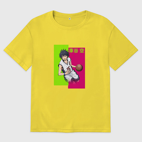 Мужская футболка оверсайз Sora Kurumatani / Желтый – фото 1