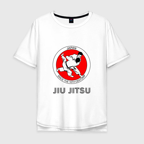 Мужская футболка оверсайз Jiu Jitsu: since 16 century / Белый – фото 1