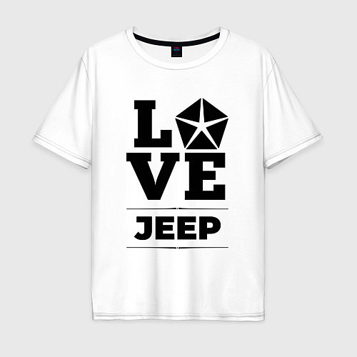 Мужская футболка оверсайз Jeep Love Classic / Белый – фото 1