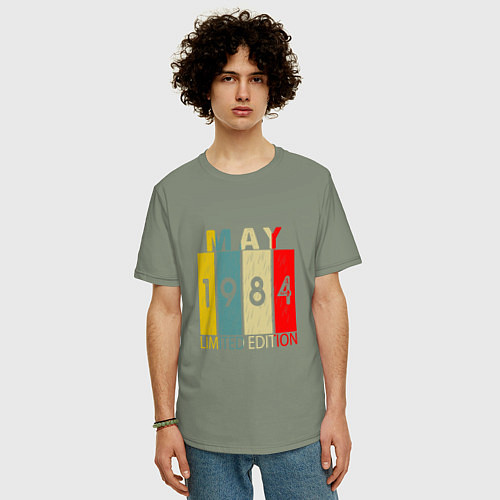 Мужская футболка оверсайз 1984 - Май / Авокадо – фото 3