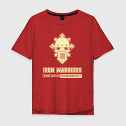 Мужская футболка оверсайз Железные воины хаос винтаж лого