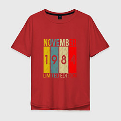 Футболка оверсайз мужская 1984 - Ноябрь, цвет: красный