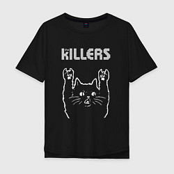 Мужская футболка оверсайз The Killers рок кот
