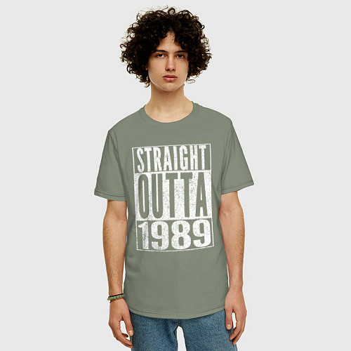 Мужская футболка оверсайз Прямиком из 1989 / Авокадо – фото 3