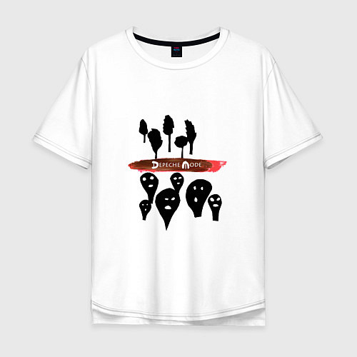Мужская футболка оверсайз Popular techno music group / Белый – фото 1