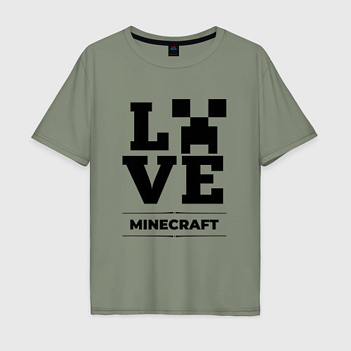 Мужская футболка оверсайз Minecraft love classic / Авокадо – фото 1