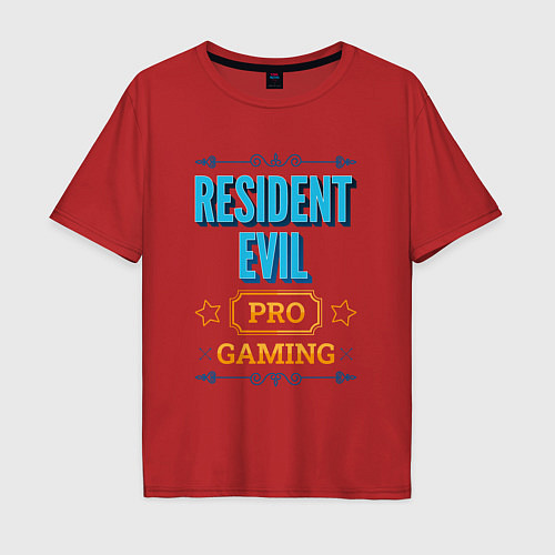 Мужская футболка оверсайз Игра Resident Evil pro gaming / Красный – фото 1