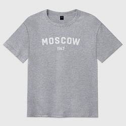 Футболка оверсайз мужская MOSCOW 1147, цвет: меланж