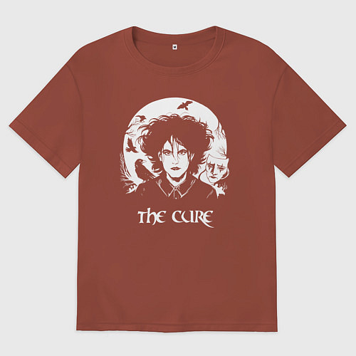 Мужская футболка оверсайз The Cure арт Роберт Смит / Кирпичный – фото 1