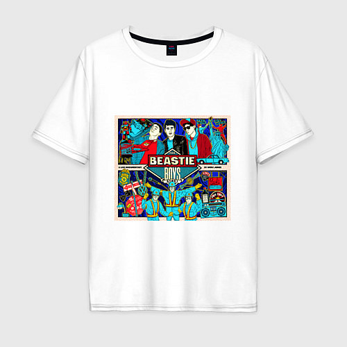 Мужская футболка оверсайз Beastie Boys hip hop / Белый – фото 1