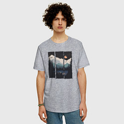 Футболка оверсайз мужская Бездорожье Сибирь, цвет: меланж — фото 2