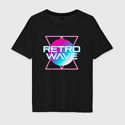 Мужская футболка оверсайз Retrowave Neon