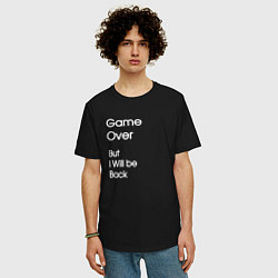 Футболка оверсайз мужская Game Over?, цвет: черный — фото 2