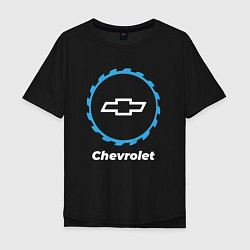 Футболка оверсайз мужская Chevrolet в стиле Top Gear, цвет: черный
