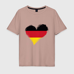 Мужская футболка оверсайз Сердце - Германия