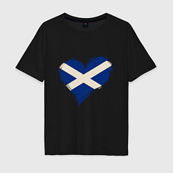 Мужская футболка оверсайз Сердце - Шотландия