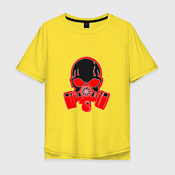 Футболка оверсайз мужская Skull Gas, цвет: желтый