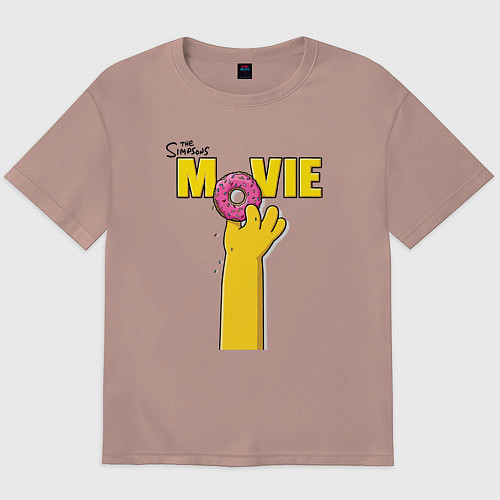 Мужская футболка оверсайз The Simpsons Movie / Пыльно-розовый – фото 1