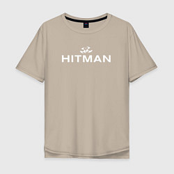 Мужская футболка оверсайз Hitman - лого