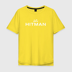 Футболка оверсайз мужская Hitman - лого, цвет: желтый