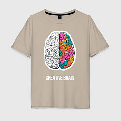 Мужская футболка оверсайз Creative Brain