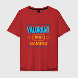 Футболка оверсайз мужская Игра Valorant pro gaming, цвет: красный