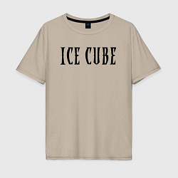 Футболка оверсайз мужская Ice Cube - logo, цвет: миндальный