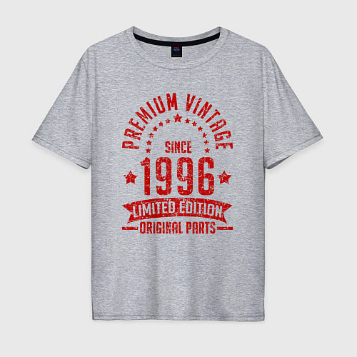Мужская футболка оверсайз Премиум винтаж с 1996 ограниченная серия / Меланж – фото 1