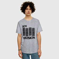 Футболка оверсайз мужская Joy Division - rock, цвет: меланж — фото 2