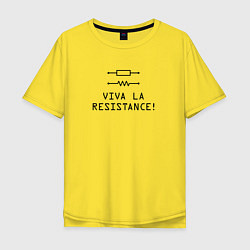 Футболка оверсайз мужская Viva la resistance, цвет: желтый