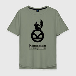 Футболка оверсайз мужская Kingsman Секретная служба - logo, цвет: авокадо