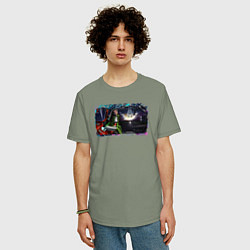 Футболка оверсайз мужская К звездам, цвет: авокадо — фото 2